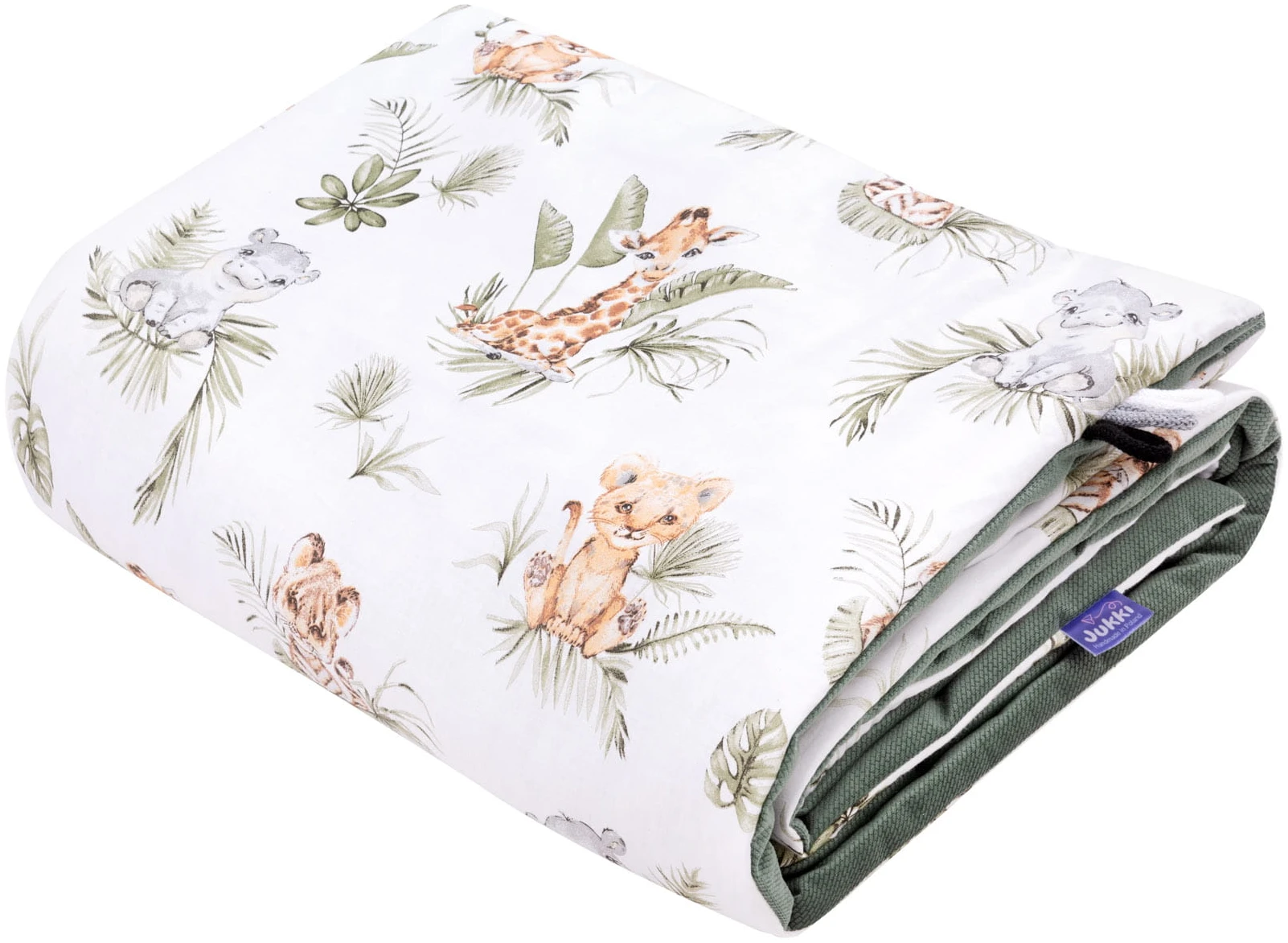 Amusement De La Savane & Velours Olive Couverture Pour Enfants 100x140cm