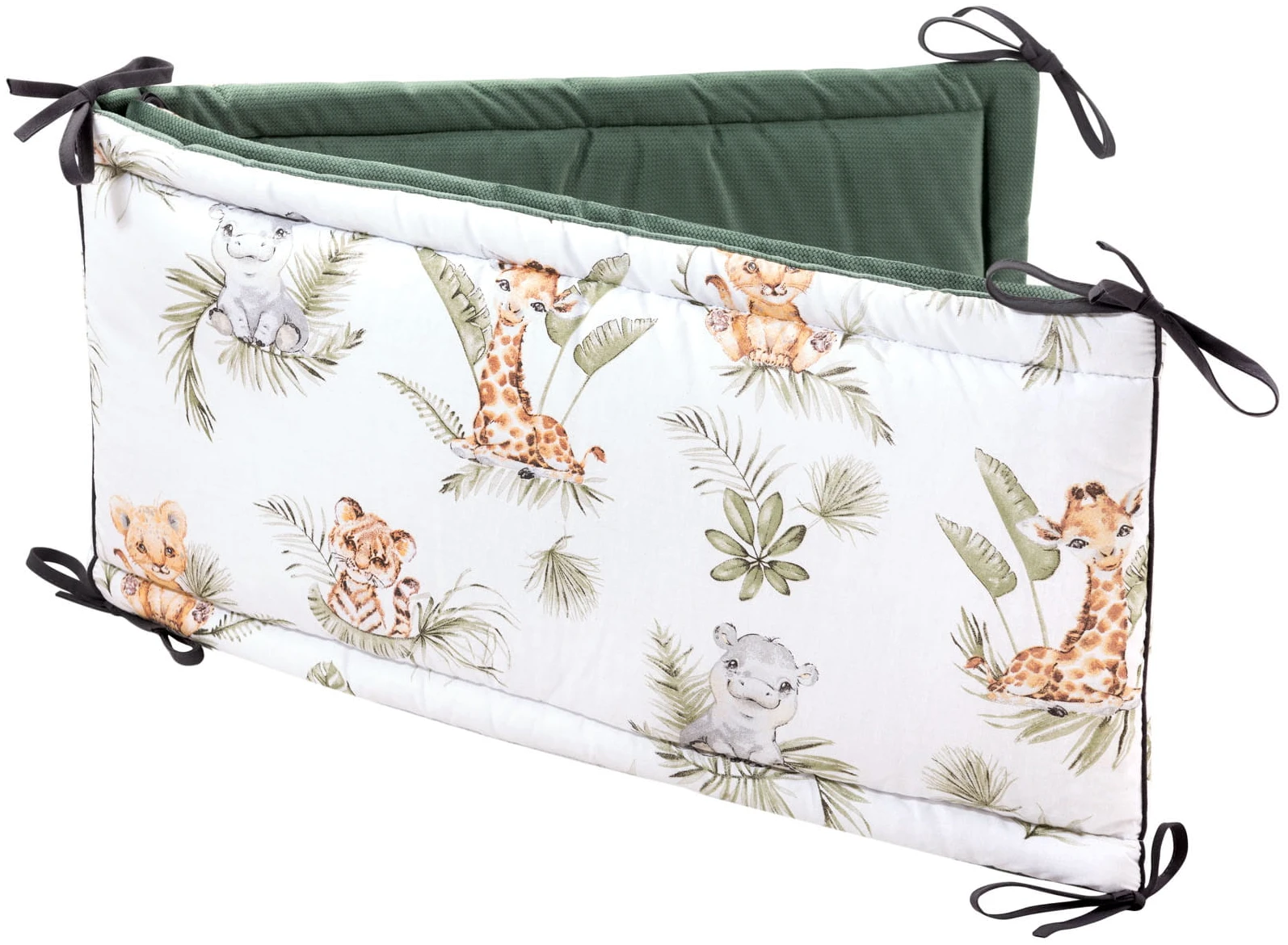 Amusement De La Savane & Velours Olive Pare-chocs De Lit Bébe