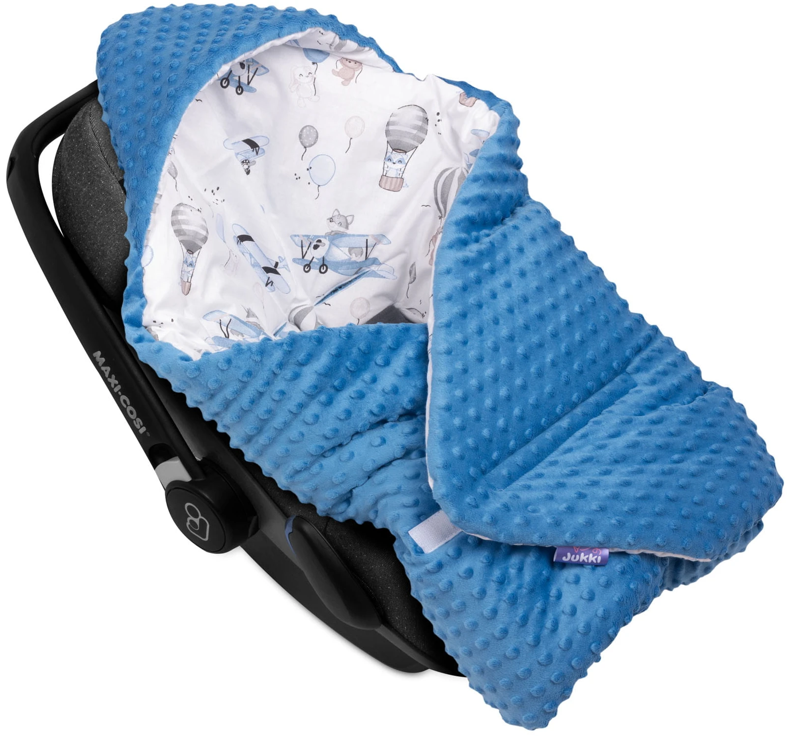 Voyage En Ballon Bleu & Denim Minky Plaid Pour Siège Auto 1 Voyage En Ballon Bleu & Denim Minky Plaid Pour Siège Auto