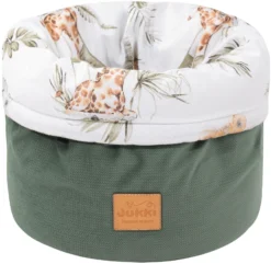 Amusement De La Savane & Velours Olive Panier Souple Pour Ranger Les Couches, Les Cosmétiques Et Les Accessoires Pour Bébé