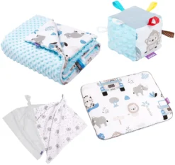 Basic – Coffret Minky Safari Bleu