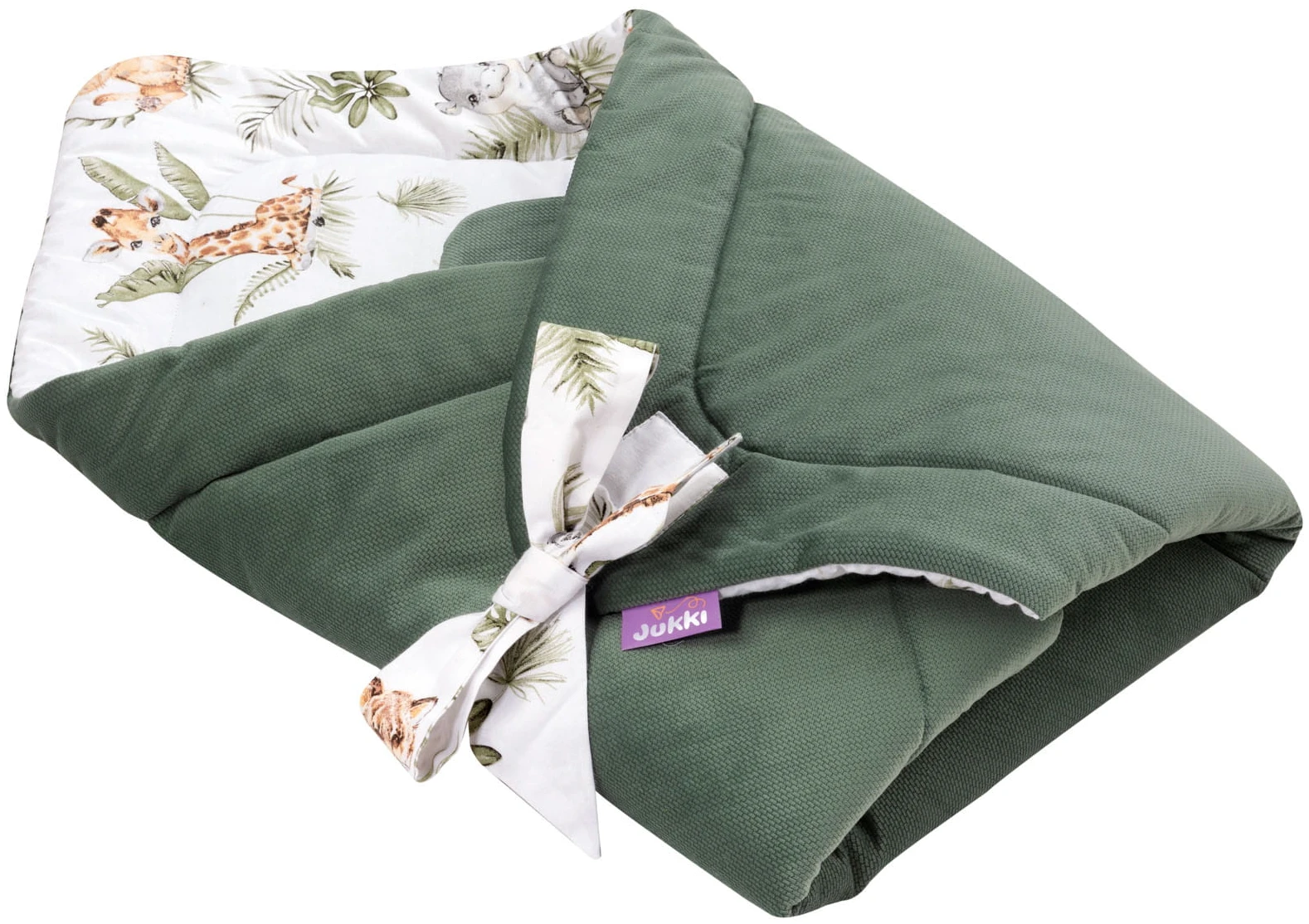 Amusement De La Savane & Velours Olive Couverture D’emmaillotage 2 Amusement De La Savane & Velours Olive Couverture D’emmaillotage – Image 2