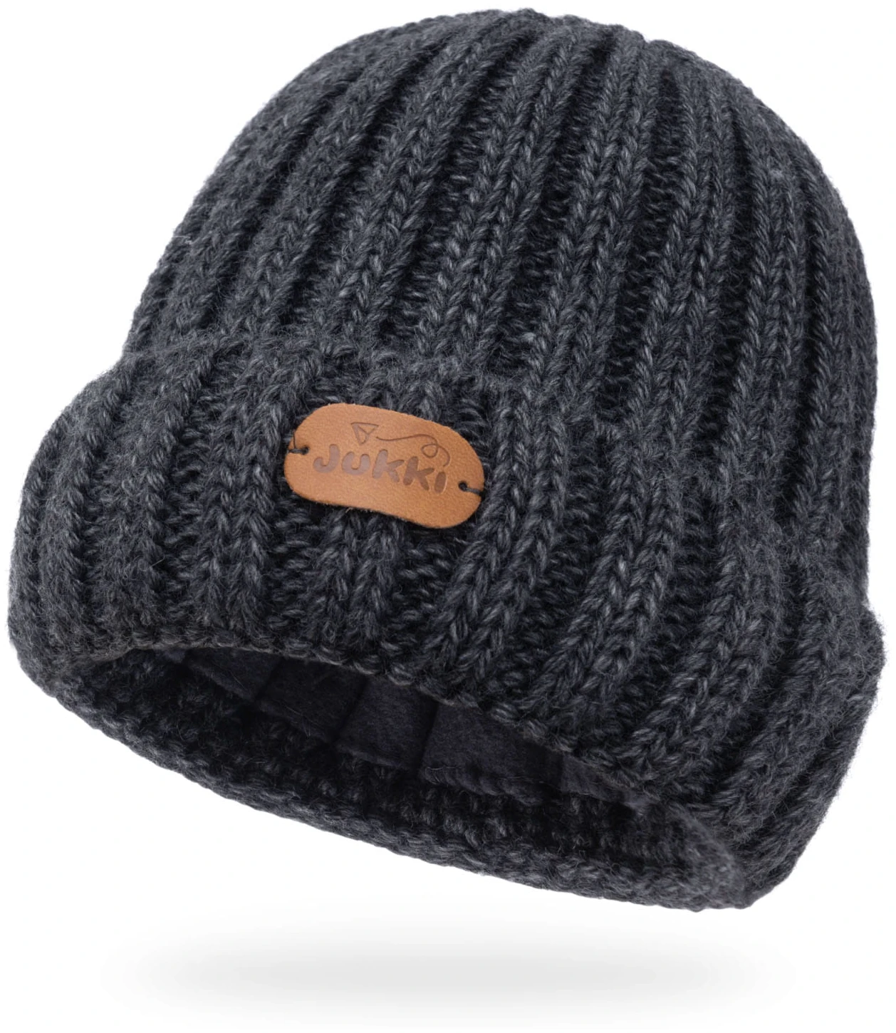 Ensemble D’hiver JUKKI – Bonnet Et Foulard GRAPHITE MÉLANGÉ – Image 2