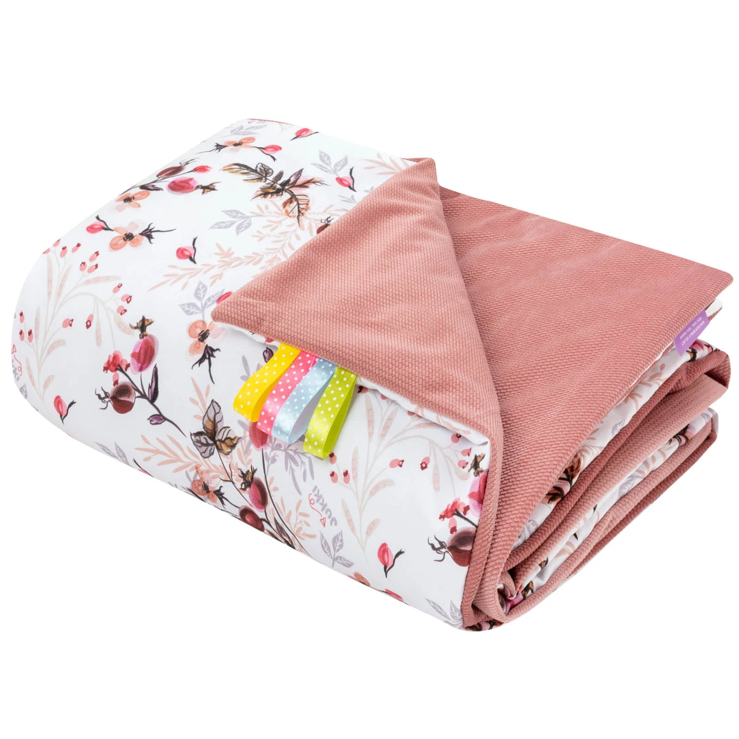 Rose Royale & Velours Rose Indien Couverture De Bébé 75x100cm – Image 2