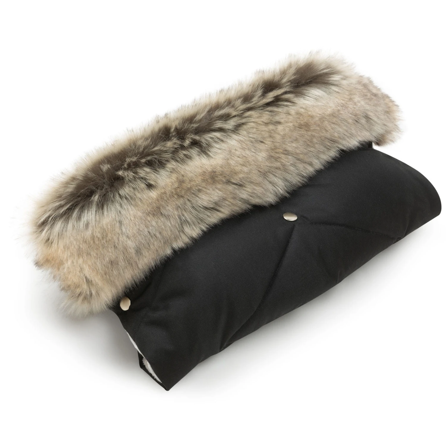 Hiver Noir LES MOUFLES POUR POUSSETTES Avec Fourrure 2 Hiver Noir LES MOUFLES POUR POUSSETTES Avec Fourrure – Image 2