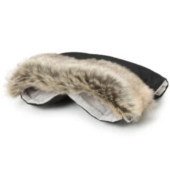 Hiver Noir LES MOUFLES POUR POUSSETTES Avec Fourrure