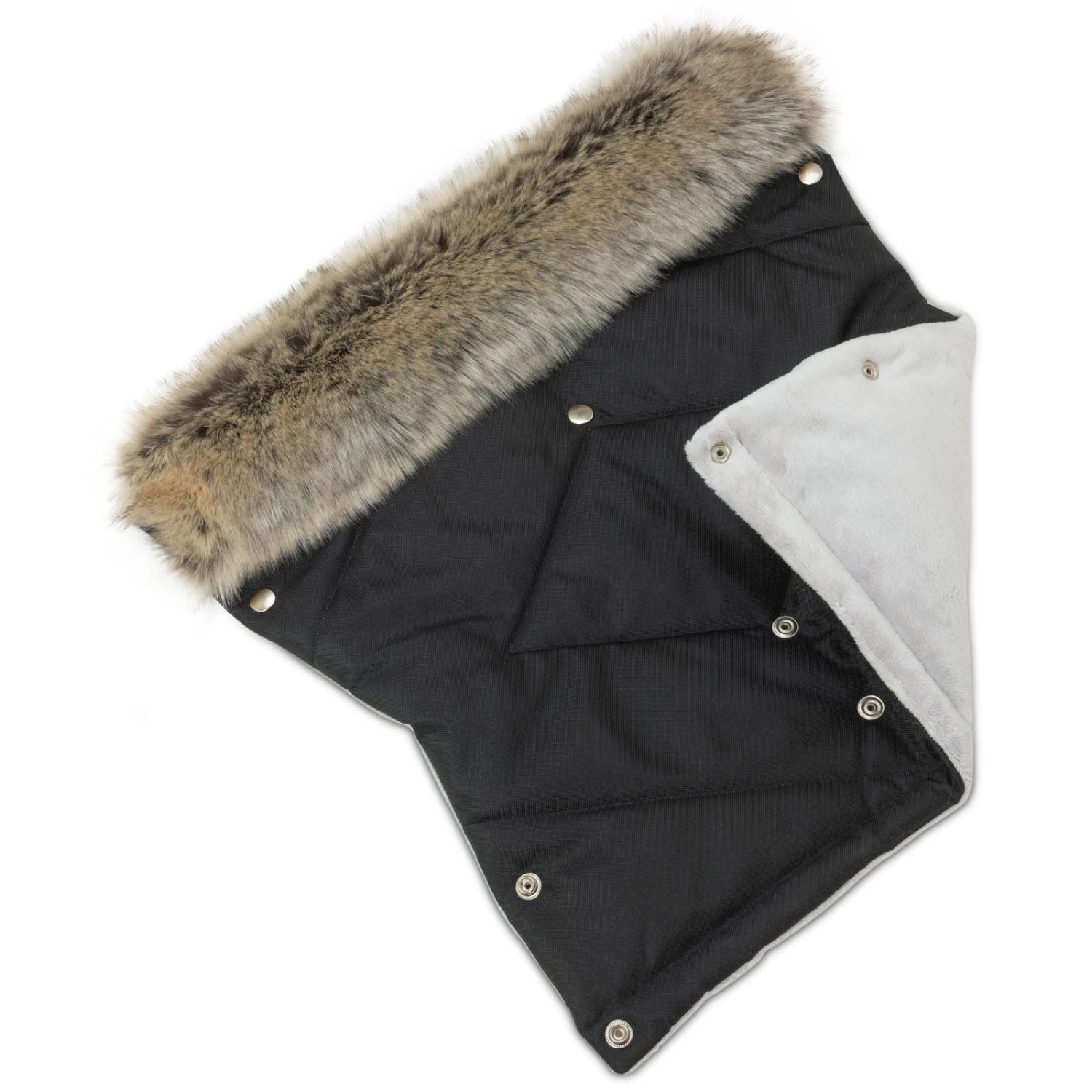 Hiver Noir LES MOUFLES POUR POUSSETTES Avec Fourrure 5 Hiver Noir LES MOUFLES POUR POUSSETTES Avec Fourrure – Image 5