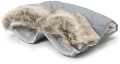 Hiver Gris LES MOUFLES POUR POUSSETTES Avec Fourrure