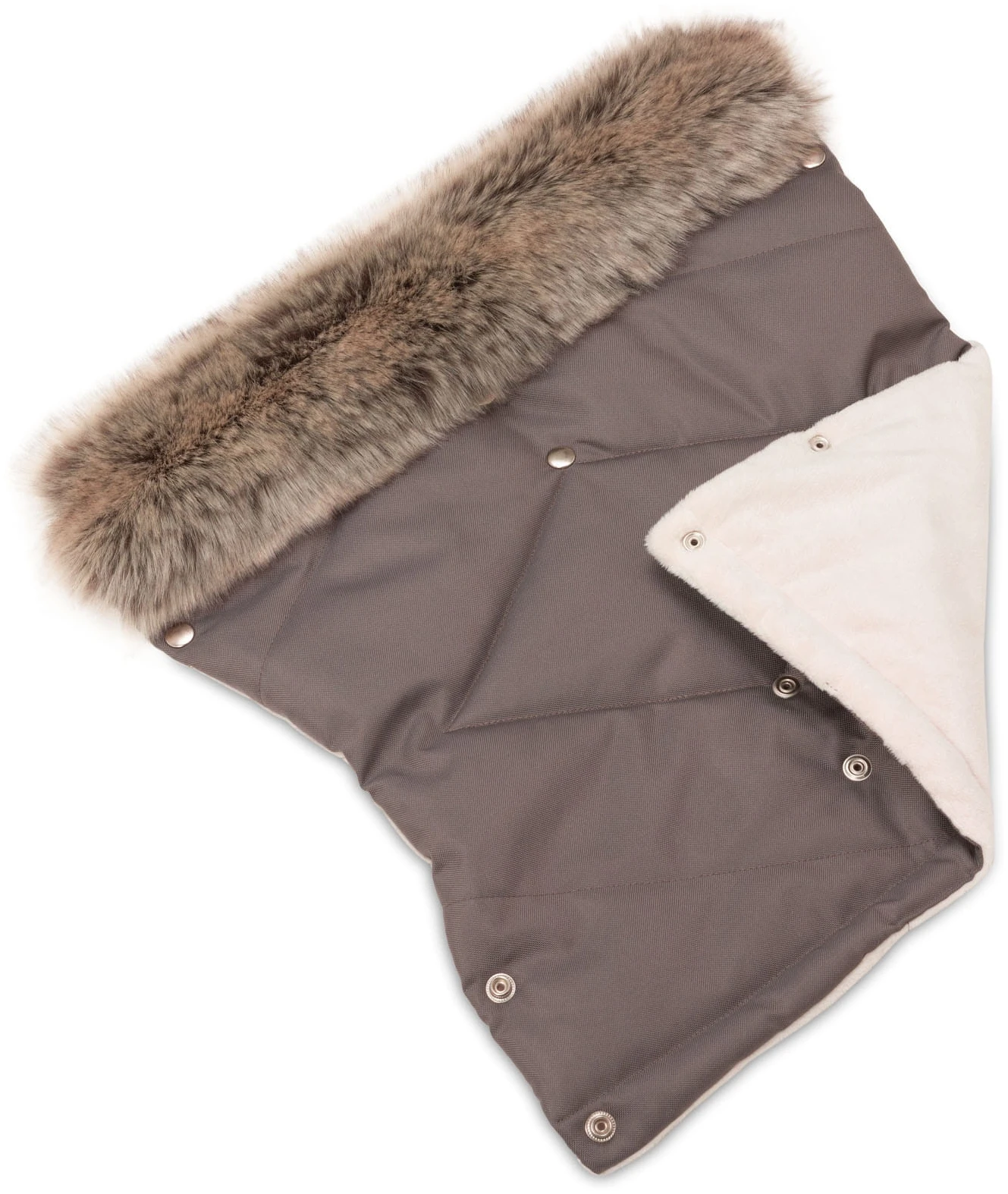 Hiver Mocha LES MOUFLES POUR POUSSETTES Avec Fourrure – Image 6