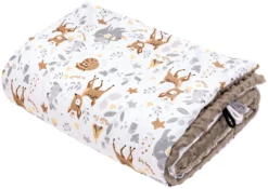 Forêt Magique & Mocha Minky Couverture Pour Enfants 100x140cm