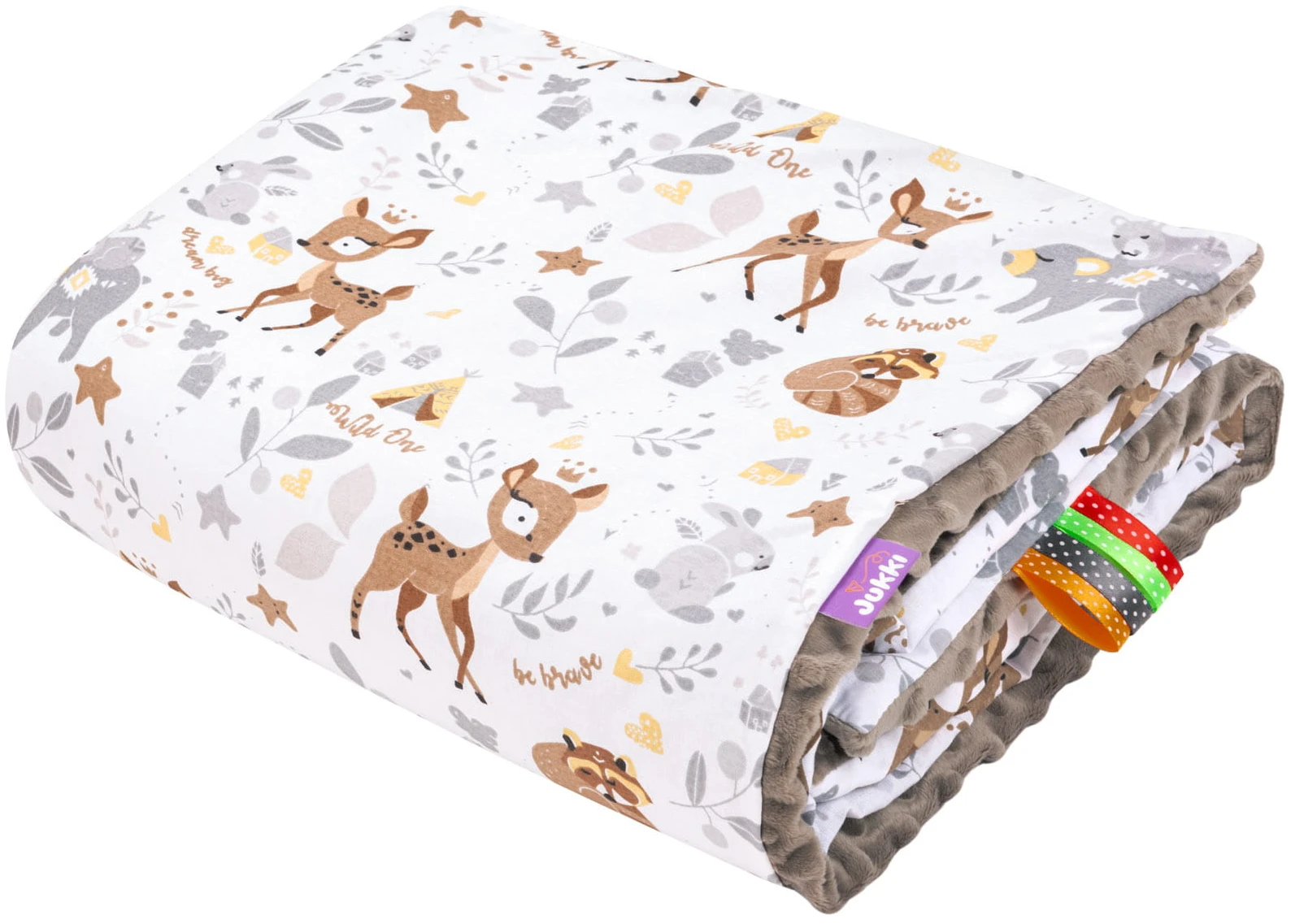 Forêt Magique & Mocha Minky Couverture De Bébé 75x100cm