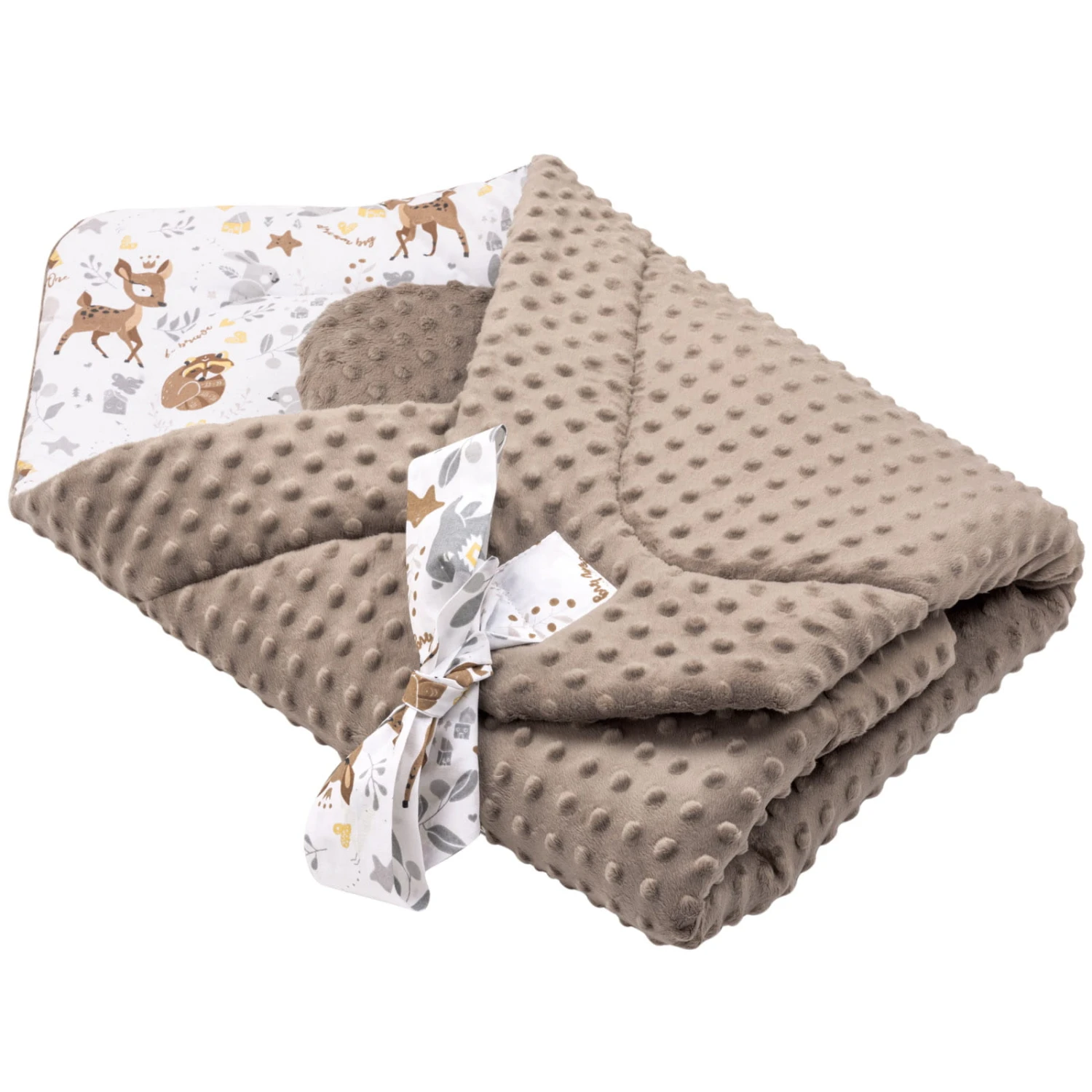 Forêt Magique & Mocha Minky Couverture D’emmaillotage 3 Forêt Magique & Mocha Minky Couverture D’emmaillotage – Image 3