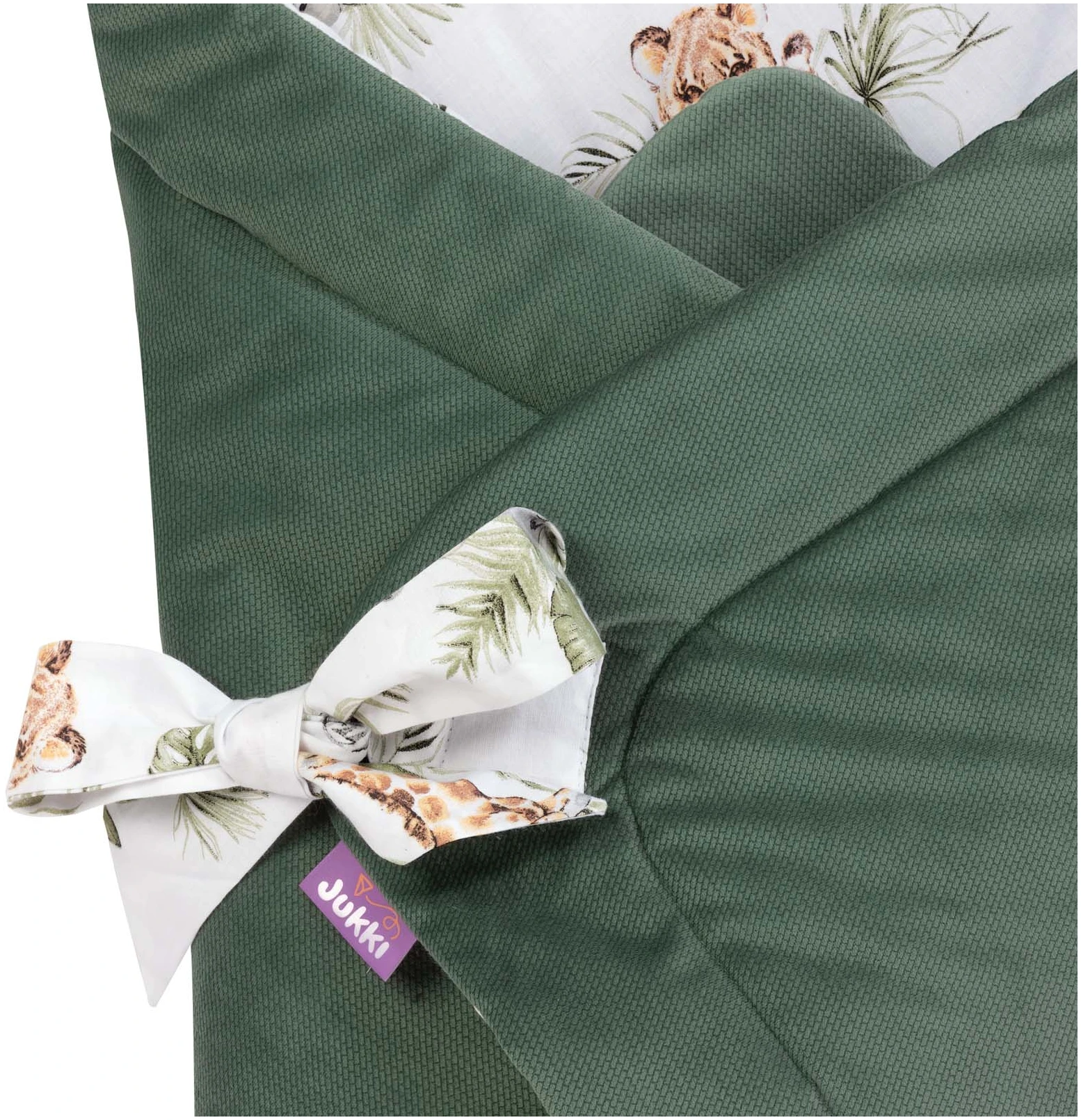 Amusement De La Savane & Velours Olive Couverture D’emmaillotage 3 Amusement De La Savane & Velours Olive Couverture D’emmaillotage – Image 3