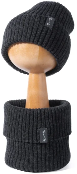 Cache-cou En Laine Mérinos Pour Enfants – Graphite Mélangé -Bébés Produits Magasin 3 28