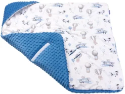 Voyage En Ballon Bleu & Denim Minky Plaid Pour Siège Auto 6 Voyage En Ballon Bleu & Denim Minky Plaid Pour Siège Auto -Bébés Produits Magasin 3 4