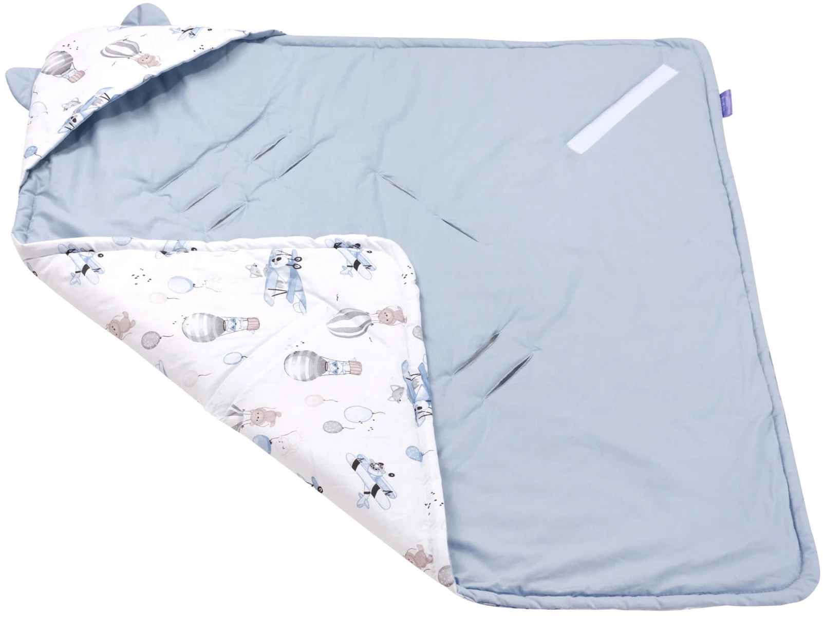 Voyage En Ballon Bleu Plaid Pour Siège Auto – Image 3