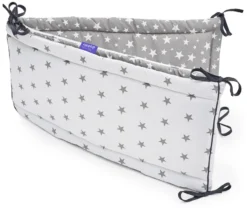 Étoiles Grises Pare-chocs De Lit Bébé XXL