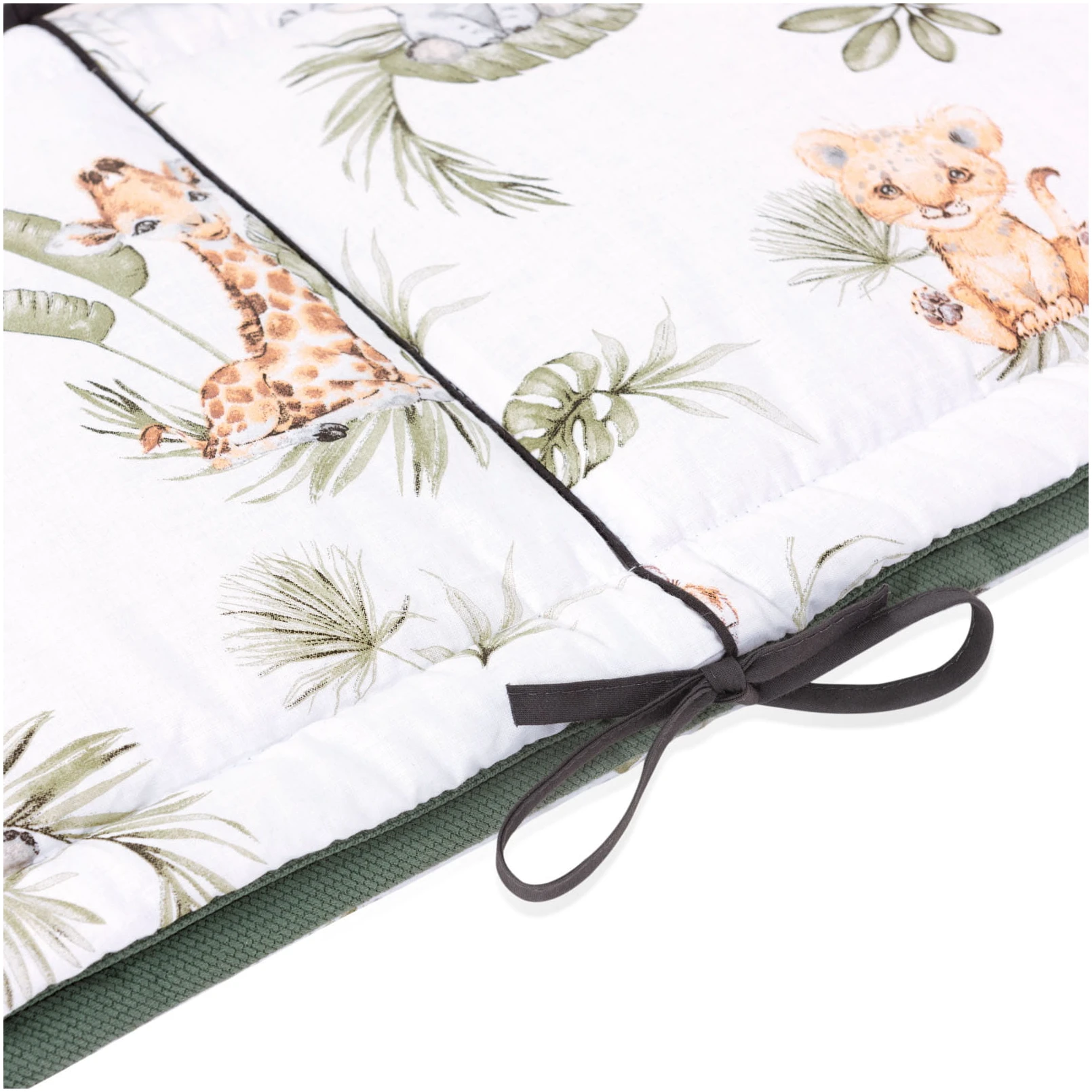 Amusement De La Savane & Velours Olive Pare-chocs De Lit Bébe – Image 4