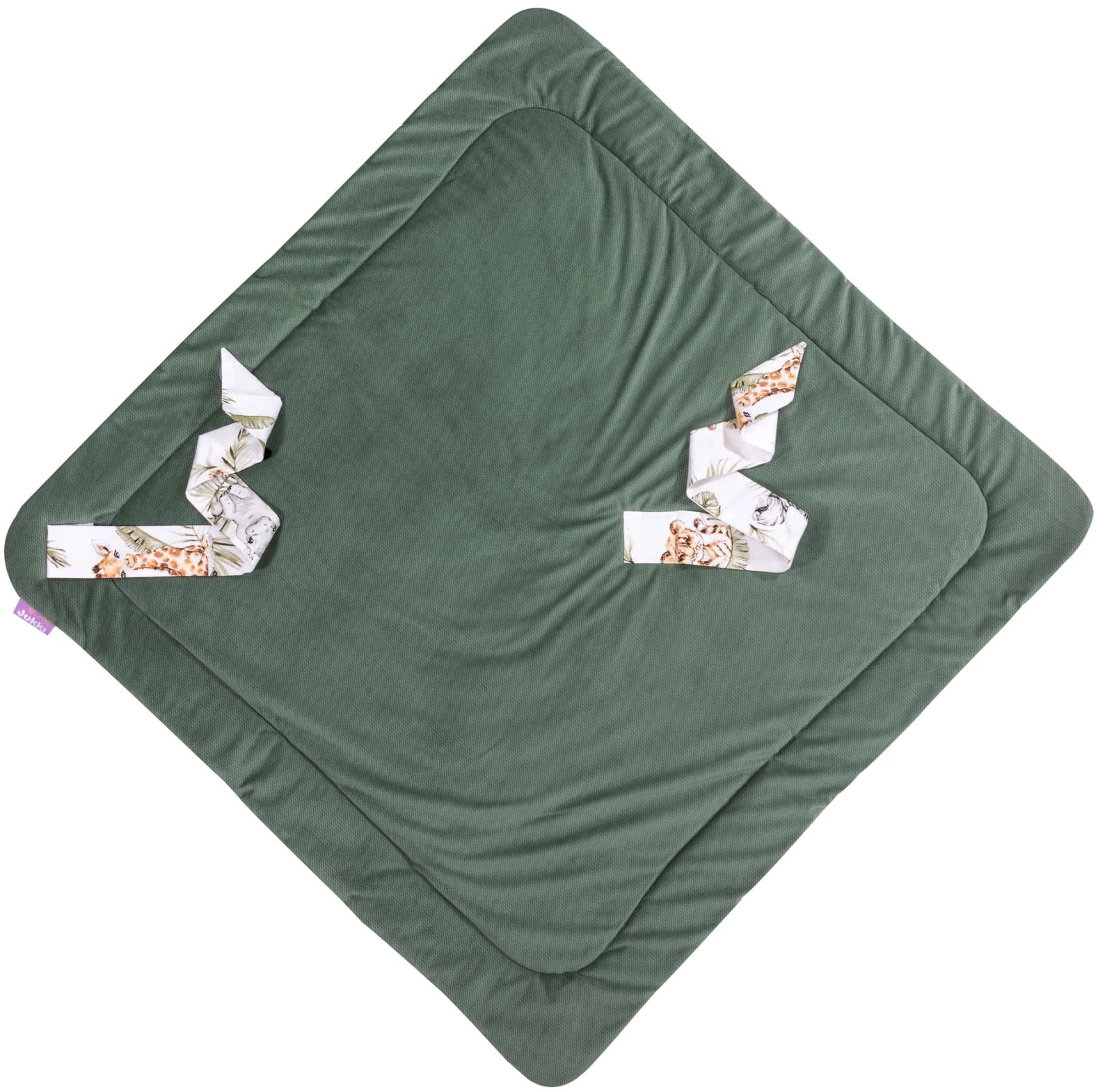 Amusement De La Savane & Velours Olive Couverture D’emmaillotage 5 Amusement De La Savane & Velours Olive Couverture D’emmaillotage – Image 5