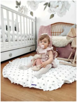 Étoiles Grises Tapis De Jeu Pour Bébé 5 Étoiles Grises Tapis De Jeu Pour Bébé -Bébés Produits Magasin 5907534750942