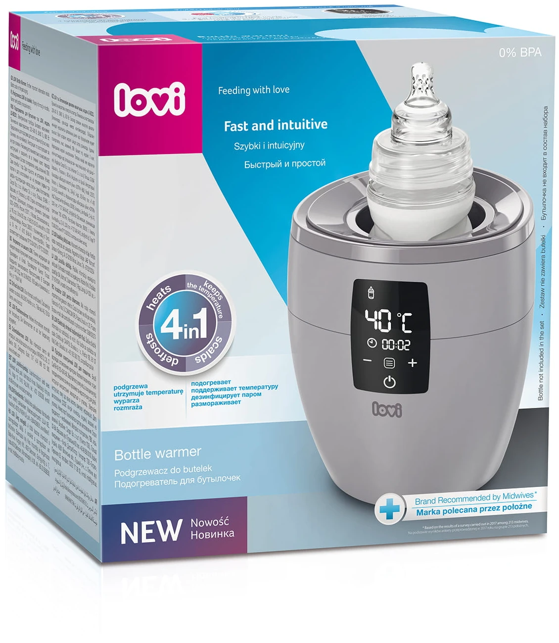 LOVI Chauffe-biberon – Gris – Image 4
