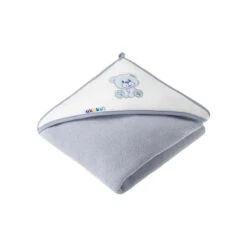 AKUKU Drap De Bain à Capuche – Ours Gris