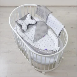 Étoiles Grises & Gris Minky Ensembles De 5 Pièces XXL