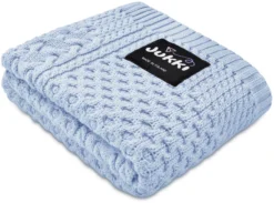 Bleu Pastel Plaid En Laine MERINOS