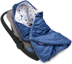 Voie Lactée & Bleu Marin Minky Plaid Pour Siège Auto