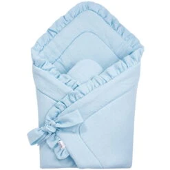 Enveloppes D’emmaillotage En Mousseline Pour Bébés – Bleu