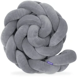 Gris Foncé – Tour De Lit Tressé Pour Lit Bébé