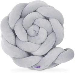 Gris Clair – Tour De Lit Tressé Pour Lit Bébé