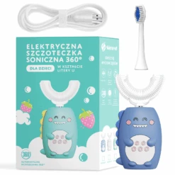 Brosse à Dents Sonique Pour Enfants – 360 U-shape 2w1 – Bleu