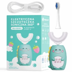 Brosse à Dents Sonique Pour Enfants – 360 U-shape 2w1 – Vert