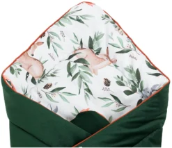 Histoire De La Forêt & Green Velours Couverture D’emmaillotage -Bébés Produits Magasin jukki baby wrap forest story green velvet 02 5