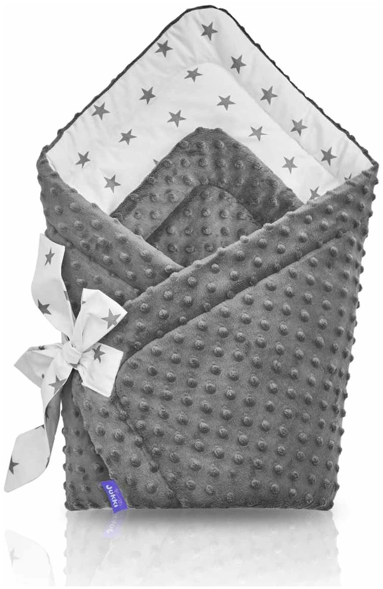 Étoiles Grises & Gris Minky Couverture D’emmaillotage
