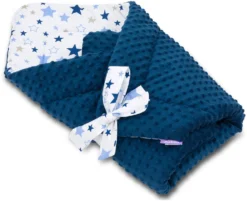 Voie Lactée & Bleu Minky Couverture D’emmaillotage -Bébés Produits Magasin jukki baby wrap milky way minky 3
