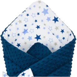 Voie Lactée & Bleu Minky Couverture D’emmaillotage -Bébés Produits Magasin jukki baby wrap milky way minky 5