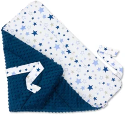 Voie Lactée & Bleu Minky Couverture D’emmaillotage -Bébés Produits Magasin jukki baby wrap milky way minky 7