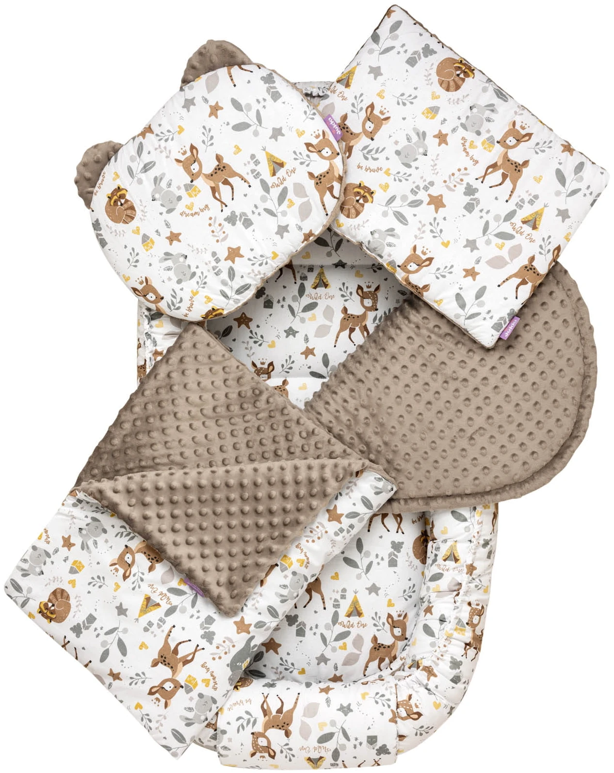 Forêt Magique & Mocha Minky Ensembles De 5 Pièces XXL