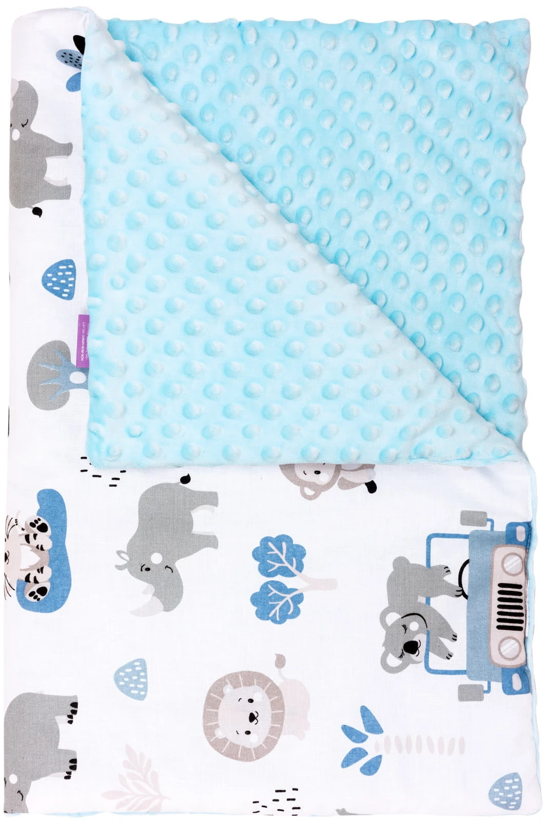 Safari Bleu & Bleu Minky Ensemble De 5 Pièces Confort 4 Safari Bleu & Bleu Minky Ensemble De 5 Pièces Confort – Image 4