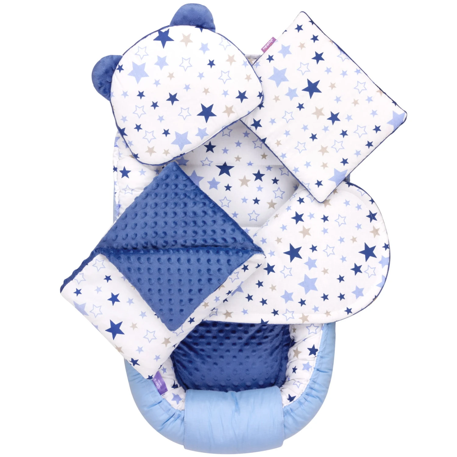 Voie Lactée & Minky Bleu Marin Ensemble De 5 Pièces Confort 1 Voie Lactée & Minky Bleu Marin Ensemble De 5 Pièces Confort