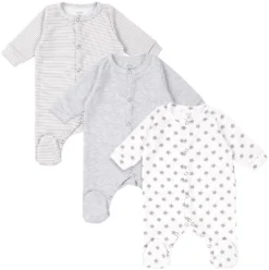 Grenouillères Lot De 3 „Basic Grey Melange”