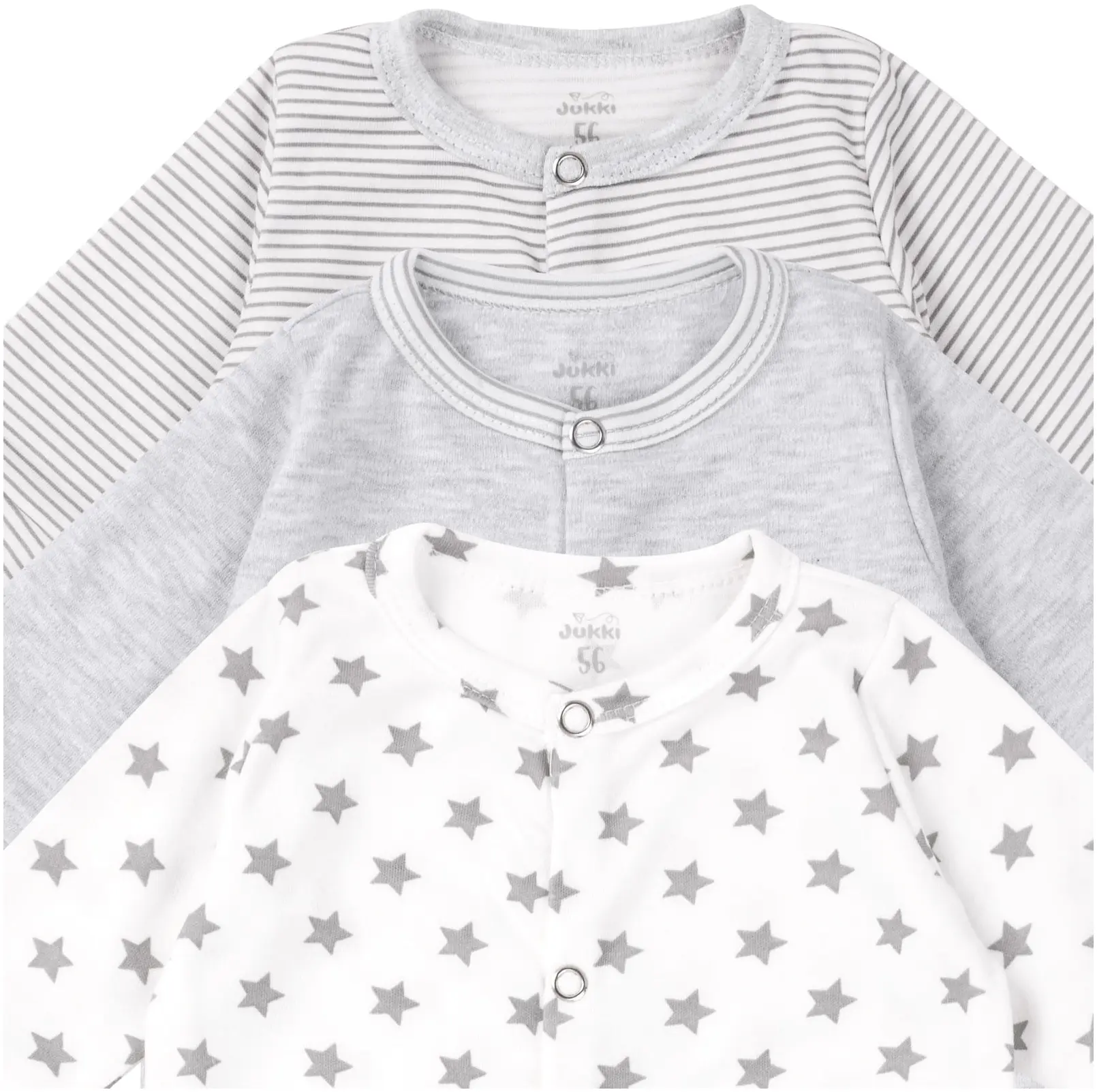 Grenouillères Lot De 3 „Basic Grey Melange” – Image 2