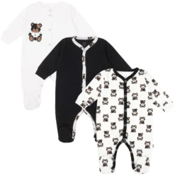 Grenouillères Lot De 3 „Black Teddy Bear”