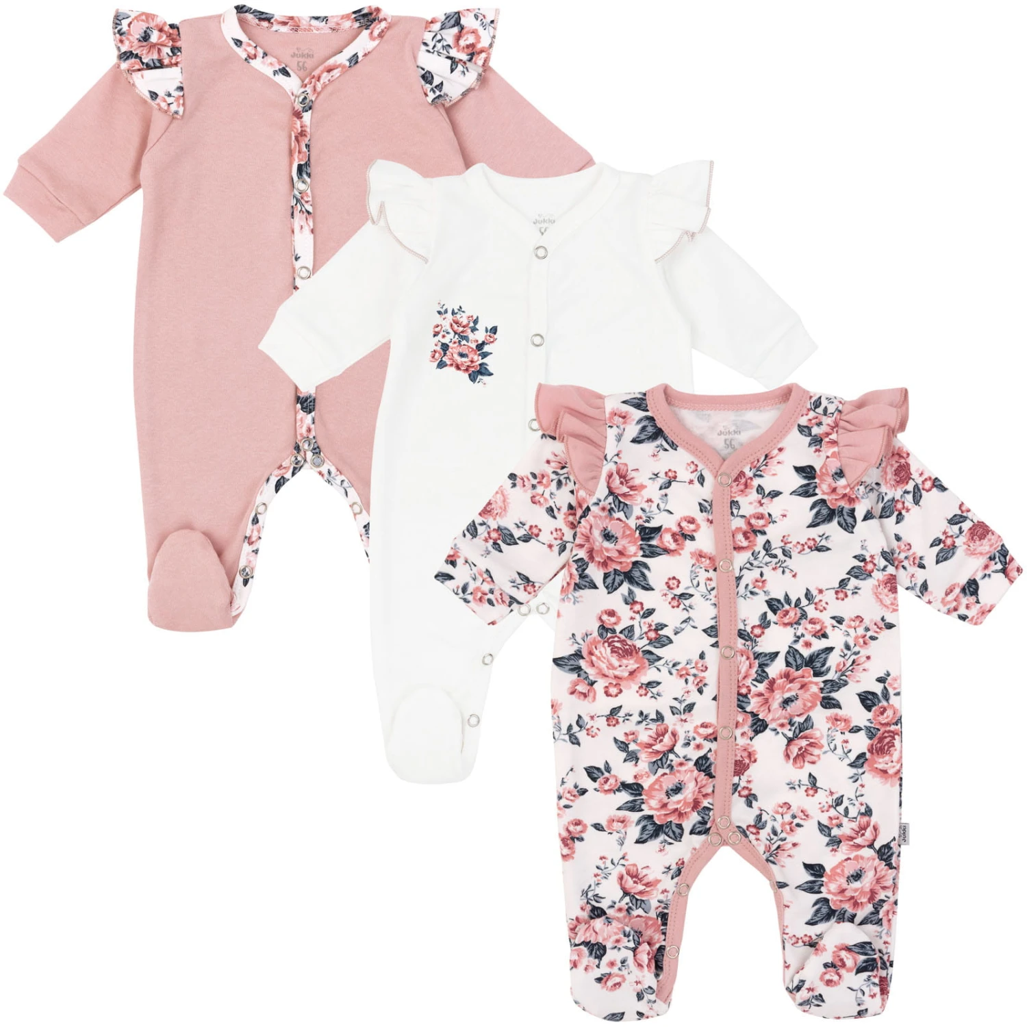 Grenouillères Lot De 3 „Roses” – Image 2