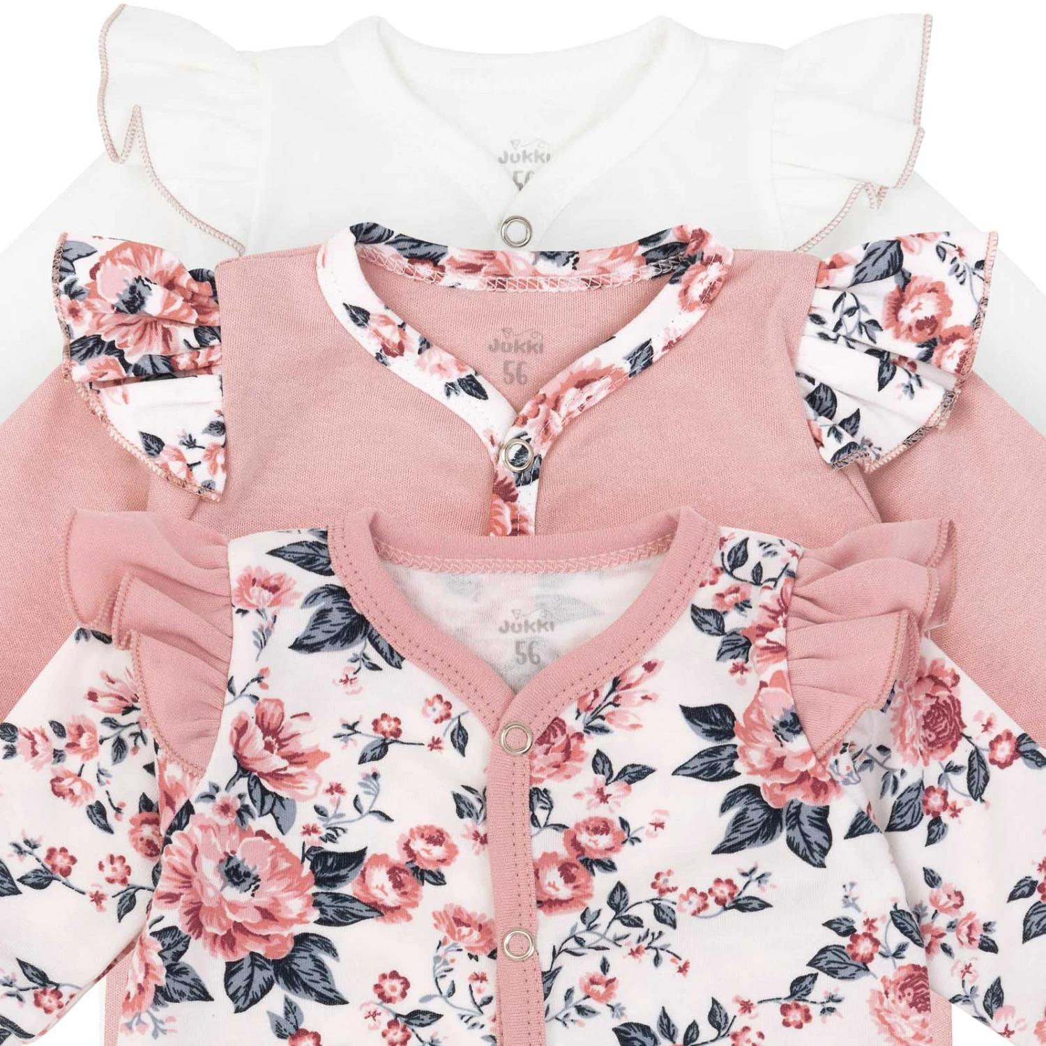 Grenouillères Lot De 3 „Roses” – Image 3