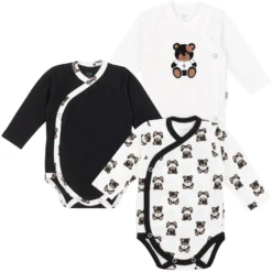 Body Bébé Enveloppe 3 Pièces „Black Teddy Bear”