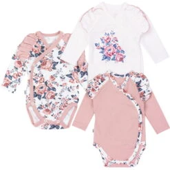 Body Bébé Enveloppe 3 Pièces „Roses”