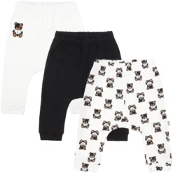 Pantalon De Bébé En Coton, Lot De 3 „Black Teddy Bear”